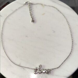 Brighton Silver Love Script Necklace